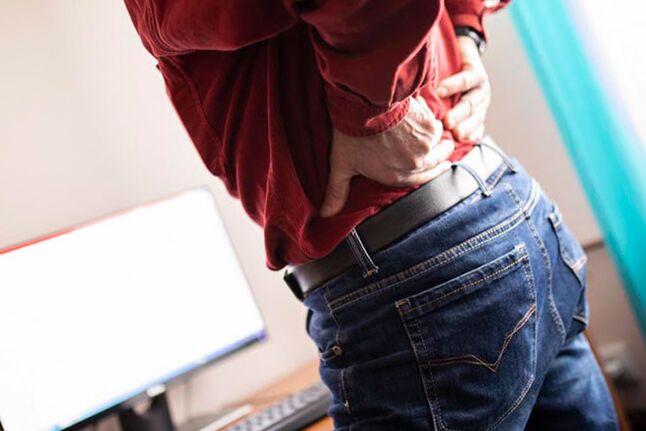 болка в гърба поради остеохондроза