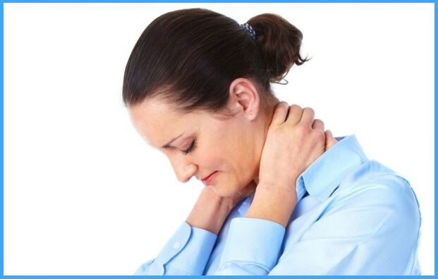 болка в шията при жена с цервикална остеохондроза